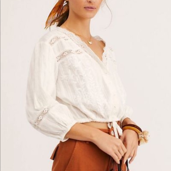 Free People Tops - Free People follow your heart peasant blouse M